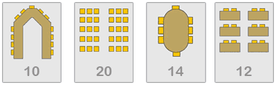 Meeting room four layouts